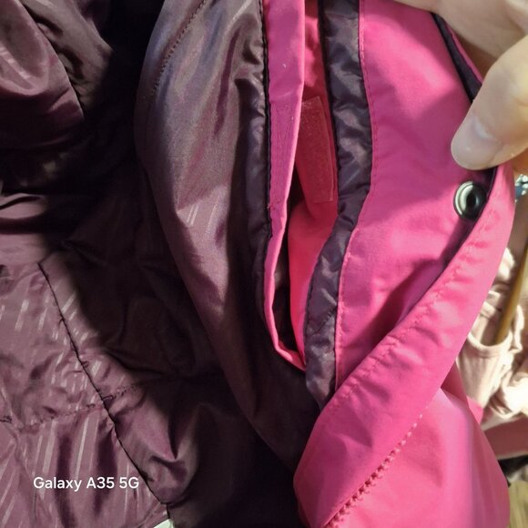 Columbia Womens Pink Hooded Winter Jacket W/ Zipper & Snap Closure Sz 2XL Cozyco - Picture 10 of 15